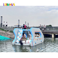 Yacht électrique de luxe catamaran bateau gonflable pour 2-8 personnes maison gonflable Yacht pour fête de famille ponton flottant