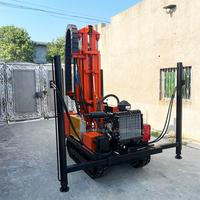 Máquina perforadora de pozos de agua de venta caliente, equipo de perforación sobre orugas de 150m, 200m, 260m, 300m, perforadora de pozos de agua a la venta en todo el mundo