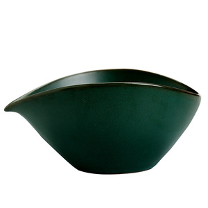 Assiette à thé en céramique de style chinois, forme irrégulière, pour cérémonie du thé, design simple, plat à fruits secs, vaisselle en poterie - Product Image 4
