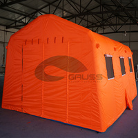 Grande tente hermétique / Tente de secours d'urgence / Tente médicale gonflable avec salle d'isolement pour les interventions en cas de catastrophe, utilisation médicale sur le terrain