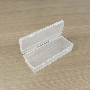 Rectangular Transparent PP Plastic Storage Box 17.5cm Double Buckle Cover Stationery Fishing Gear Organizer Hardware Tool Box - Product Image 4