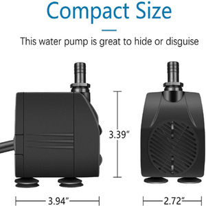 JR-1500 Pompe à eau certifiée avec certification UL et CE 25w <span class=keywords><strong>Hmax</strong></span> 8.2FT/ 250cm Pompe de fontaine d'eau Pompe submersible - Product Image 3