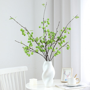 Mona Little Apple 1015 Branche de fruit artificielle verte 78cm Fleur en soie Décoration d'intérieur Accessoires de mariage - Product Image 2