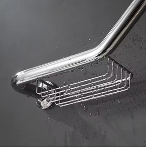 Barra de Apoyo de Acero Inoxidable para Montar en la Pared con Jabonera, Acabado Cromado Pulido, Pasamanos de Seguridad para Baño, Diseño Antideslizante y Duradero - Product Image 2