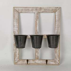 Macetas <span class=keywords><strong>de</strong></span> Madera Natural Hechas a Mano con Forma <span class=keywords><strong>de</strong></span> <span class=keywords><strong>Casa</strong></span> Sin Pintar para Interiores, GY BSCI - Product Image 5