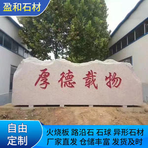 Plaque de porte en pierre avec lettrage large, unité paysagère devant l'école - Product Image 5