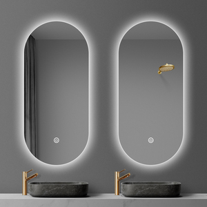 <span class=keywords><strong>Miroir</strong></span> de salle de bain LED intelligent moderne en forme de capsule, rétroéclairé, pour projet hôtelier - Product Image 4