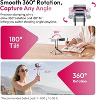 Trípode Plegable Ligero ULANZI MA37 para Osmo Action 6/Nano, Bloqueo Magnético Rápido, Capacidad de Carga de 4.4 Libras, Resistente a Impactos
