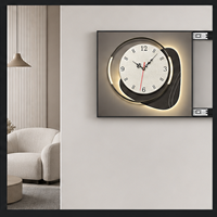 Horloge murale pour cache-compteur électrique, panneau de dissimulation abstrait pour salle à manger, couloir, hôtel, intérieurs modernes