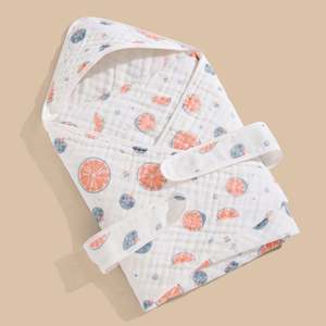 Couverture à capuche pour bébé 100% biologique, tablier, enveloppe pour bébé, serviette de bain avec capuche - Product Image 2