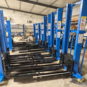 小型ミニポータブル電動＆手動トラック搭載フォークリフトスタッカー - 自己積載リモコンパレットリフターフォークリフト - Product Image 5