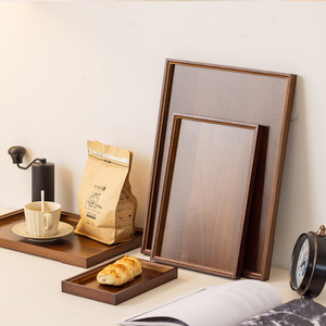 Walnut Wood Rectangular <b>Tea</b> <b>Tray</b> 22x14x2.5 Cm For Home <b>Tea</b> Serving - Product Image 1