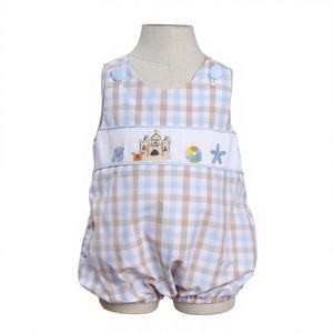 Vestido Tipo Romper de Manga Corta para Bebé Niña, 100% Algodón, con Estampado de Personajes de Princesas, Bordado a Mano, Certificado OEKO-TEX, ODM - Product Image 1