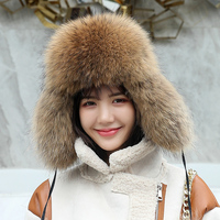 Gorro Unisex de Piel de Zorro Natural, Estilo Ruso Ushanka, Impermeable, Casual, para Viajes, Invierno, Grueso y Cálido