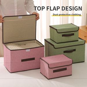 Household Closet Clothing Storage <b>Box</b> <b>Clothes</b> Organizer <b>Box</b> with Lid - Product Image 4