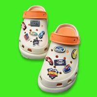 Nouvellement mode souple PVC chaussure charme Porto Rico drapeau dessin animé décorations de plage accessoires pour EVA sabots chaussures
