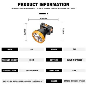 Linterna frontal LED CITICITY recargable por USB, linterna frontal ultraligera de 3 modos con salida y pantalla de batería de largo alcance - Product Image 2