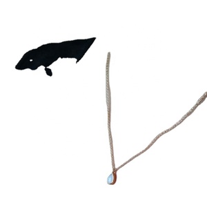 เครื่องประดับทองเหลือง จี้รูปหยดน้ำแบบมินิมอล สร้อยคอประดับโอปอลเทียม - Product Image 3