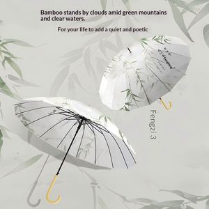 Parapluie de haute qualité, classique, imprimé sur mesure, résistant au vent, pour l'extérieur, rose, avec poignée droite et courbée, en polyester, 105 cm - Product Image 4