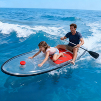 Papan Selancar Air PC 17cm untuk Berselancar di Laut, Pantai, Sewa Perahu Transparan, Papan Keras