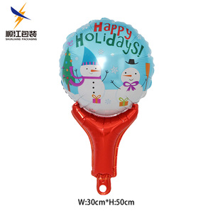 Giry Christmas serie Stick Foil palloncino di Babbo Natale Globos palloncino per bambini giocattoli <span class=keywords><strong>a</strong></span> mano che tengono palloncini - Product Image 4