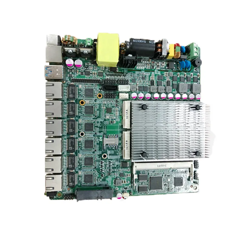 6*LAN Industrial Motherboard Intel celeron 3865U CPU for 6 Gigabit Ethernet Ports Fanless Mainboard
