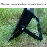 Nouvelle lampe solaire LED carrée pour jardin, pelouse, portail, extérieur, haute efficacité, 40W, IP65, étanche, avec détecteur de mouvement, à intensité variable