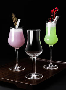 2024 Offre Spéciale grande tige tulipe fleurs dégustation verres à liqueur cristal vin gobelets japonais personnalisé <span class=keywords><strong>Glencairn</strong></span> whisky verre tulipe - Product Image 2