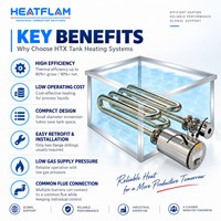 Brûleur tubulaire HTX25E pour chaudière, haute efficacité, compact, chauffe les liquides, brûleur à tirage induit pour réservoirs de trempage de finition métallique