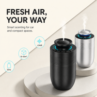 Diffuseur d'arômes sans eau pour voiture, diffuseur de parfum 20 ml avec commande par bouton