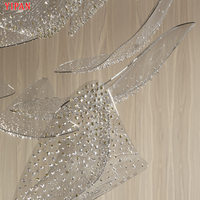 Lampe suspendue en verre design moderne Villa Restaurant Clubhouse Home Switch Control Led Chandelier