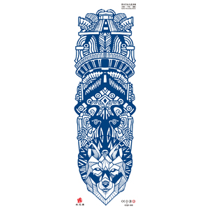Tatuajes Temporales de Brazo Completo con Diseño Floral Tribal, Detallados, Realistas, Duraderos, Resistentes al Agua, Arte Corporal Semipermanente - Product Image 4