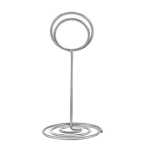 Supports de numéros de table en fil métallique en gros pour mariages et anniversaires – Pinces pour cartes de placement, mémos, notes, photos et étiquettes - Product Image 1