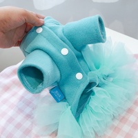 Luxueux ours en peluche chiot vêtements Floral perle dentelle Tweed jupe rouge à lèvres laine jupe gris étoile en mousseline de soie jupe mignon fait Polyester