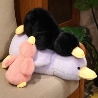 Peluches Anime Canard Mignonnes en Tissu Polyester Ultra Doux, Rembourrage en Coton PP Brodé, Doublure en Maille, Anti-Stress