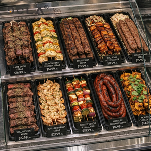ถาดโชว์เนื้อแบบสุญญากาศสำหรับร้านขายเนื้อ ถาดเนื้อ ABS สีดำสำหรับซูเปอร์มาร์เก็ต ถาดสำหรับตู้แช่เย็น - Product Image 1