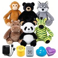 Funboxes en gros : Adorables animaux en peluche personnalisés avec enregistreur vocal, jouets en peluche OEM avec module sonore enregistrable