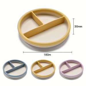 BPA Free Compartmentalized Silicone Bowl <b>Food</b> Grade Reusable Sustainable Toddler Kids Mealtime Dinnerware <b>Tray</b> - Product Image 2