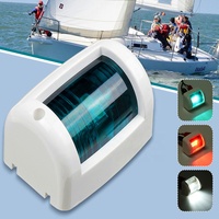 Feu de navigation solaire LED 12V en plastique pour bateaux, pièce de piston en matériau PC marin