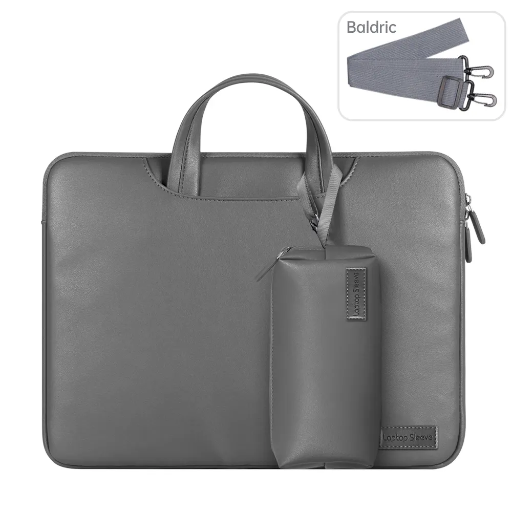 Tas kantor komputer laptop bisnis tas messenger tas laptop kulit tas laptop 13/14/15 inci tas kerja untuk pria dengan Aksesori
