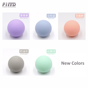 ลูกบอลลาครอสแกะสลักเลเซอร์สีฟ้าหมอกพร้อมชุดนวดโลโก้ wtih ถุงตาข่าย - Product Image 1