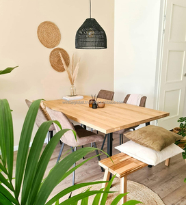 Modern European Minimalist Black Rattan Bamboo Lampshade Chinese <b>Chandelier</b> Wintop <b>Light</b> Fixture for Living Dining Room - Product Image 6