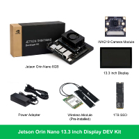 Kit de Desarrollo NVIDIA Jetson Orin Nano 8GB Super, Computadora de Borde con IA, 67 TOPS, con Módulo Inalámbrico/SSD/Pantalla/Cámara Opcionales