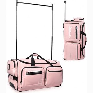 Free Sample Custom Zipper Pocket <b>for</b> <b>Dance</b> <b>Costume</b> Wedding Gown pink <b>Dance</b> <b>Bags</b> with Garment Rack Luggage Travel <b>Bags</b> - Product Image 3