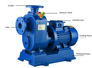 Pompe centrifuge auto-amorçante horizontale électrique en fonte CZME, haute capacité, 6 pouces, pour eau - Product Image 6