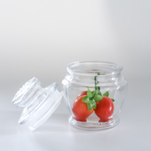 200ml rộng miệng thủy tinh trong suốt kín Jar cho nhà bếp lưu trữ của Cookie/Kẹo/bột đường/bột/hạt/với nắp kính - Product Image 4