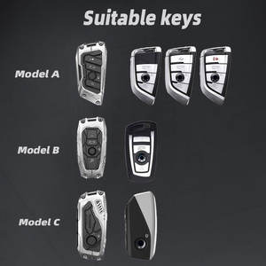 Para BMW Key Fob Cover Shell Aleación de silicona protección completa con llavero para BMW 2 5 6 7 Series X1 X2 X3 X5 X6 X7 <span class=keywords><strong>M</strong></span> Series - Product Image 6