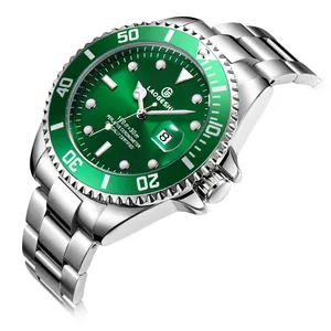 奢华时尚男士手表超手表男士机械手表自动约会潜水员男士手表手表合金