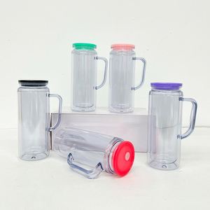 Custom LogoBulk Customized Clear 20 Oz Snow Globe Tumbler Handle 16Oz Acrylic <b>Double</b> <b>Walled</b> Coffee <b>Mug</b> With Pre Drilled Hole - Product Image 1
