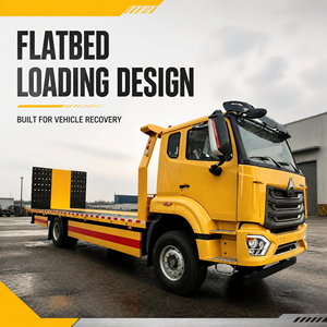 Camion <span class=keywords><strong>de</strong></span> dépannage Sinotruk Howo NX 6x4 à plateau plat, capacité <span class=keywords><strong>de</strong></span> 25 tonnes, camion <span class=keywords><strong>de</strong></span> sauvetage routier avec <span class=keywords><strong>rampe</strong></span> hydraulique - Product Image 3